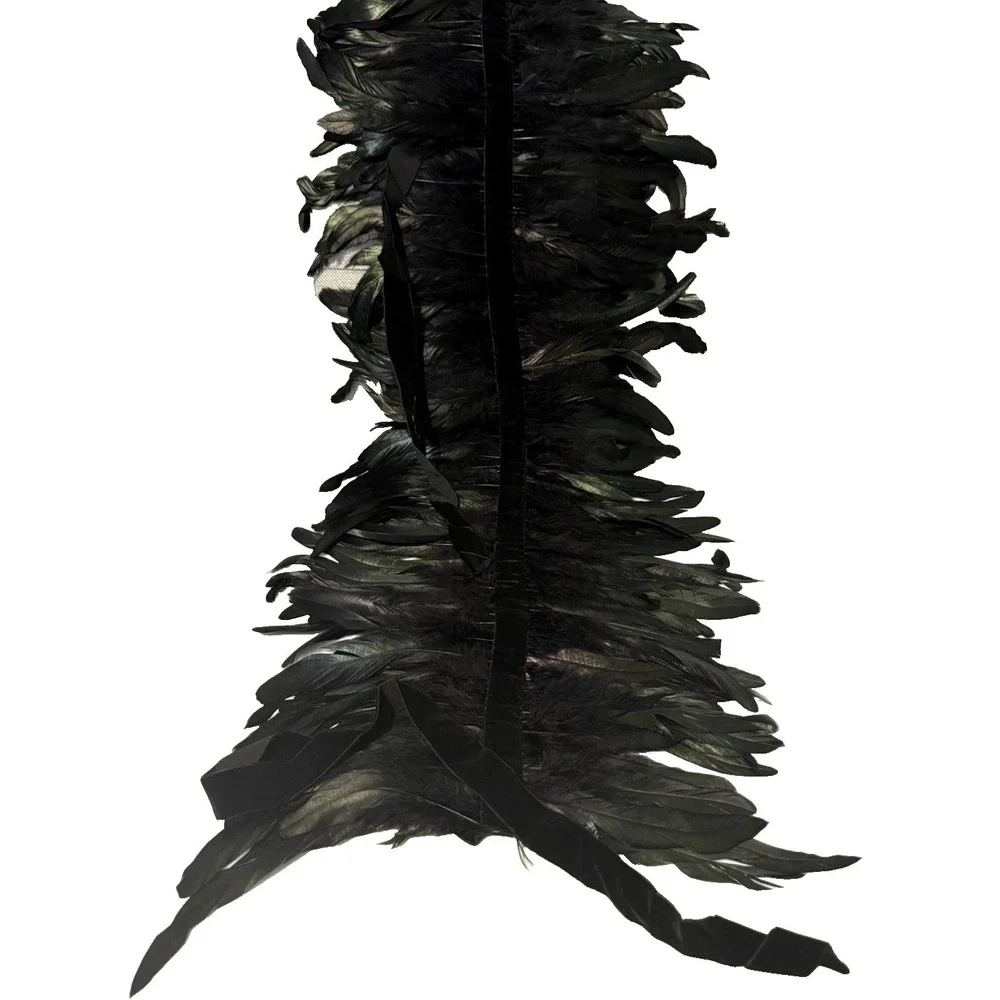 Victorian Real Natural Feather Shrug Shawl Shoulder Wrap Cape Gothic Collar